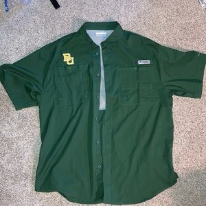 Columbia PFG short sleeve collared shirt Baylor